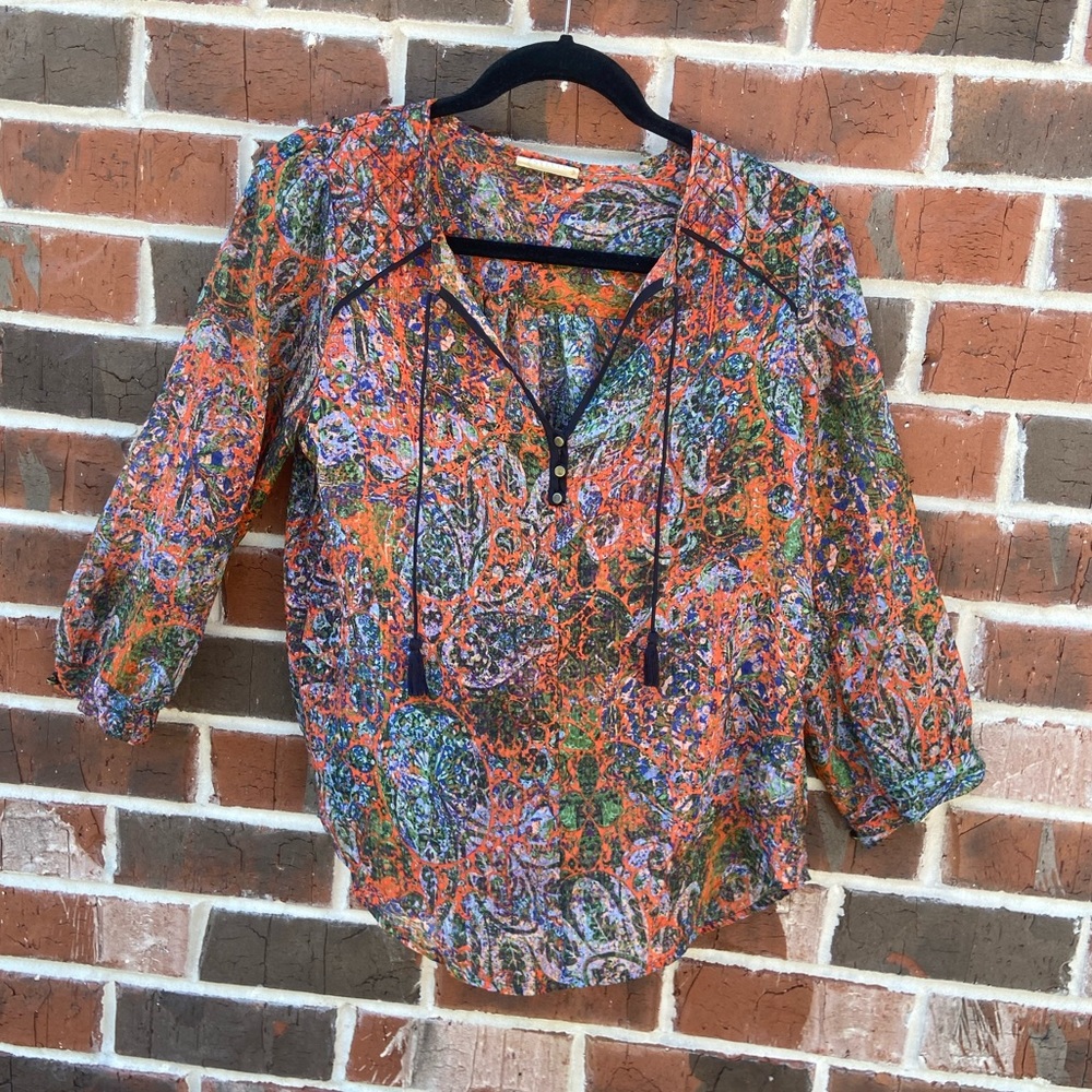 Eden & Esyllte sheer 3/4 length sleeve shirt